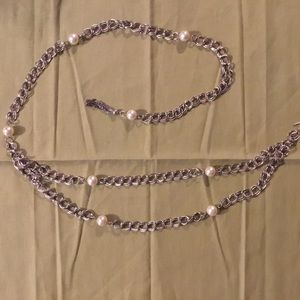 Silver Double Link Waist Chain Belt